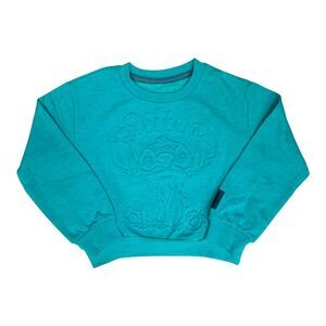 Character Girl's Long Sleeve Crewneck Soft Fleece Pullover Sweatshirt - Stitch